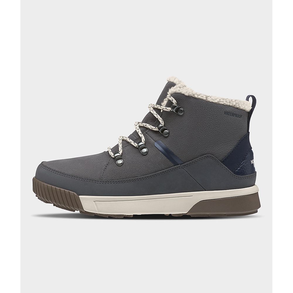 The North Face Boots Womens Australia - The North Face Sierra Mid Lace Wp Grey / Navy (ODI-943108)